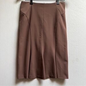 Garfield and Marks Size 2 Brown Rayon Blend Midi Skirt
